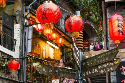 Chiufen Village Lanterns in Taipei Shore Excursions