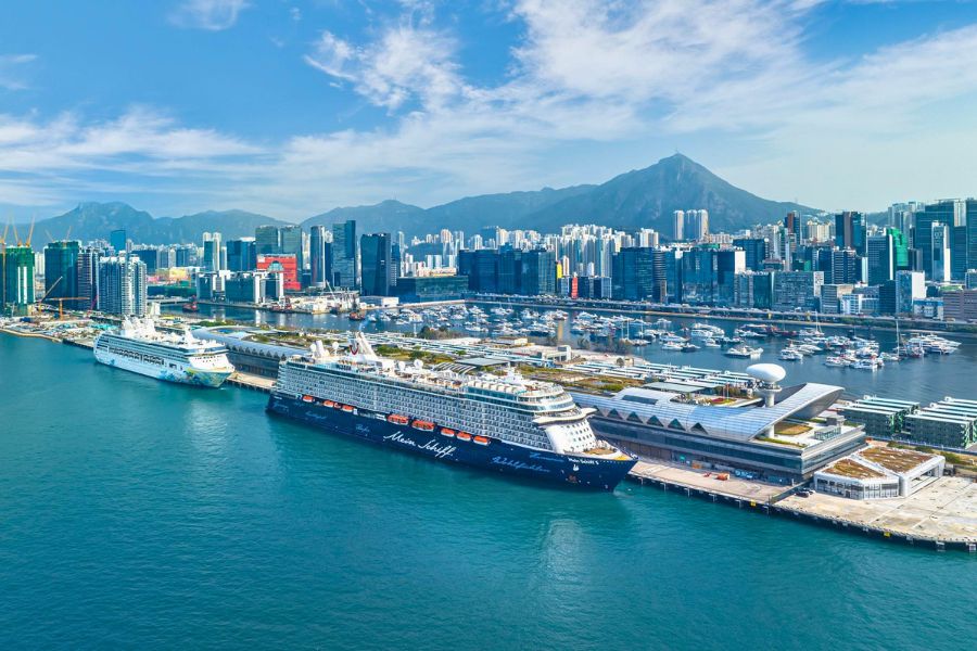 Hong Kong cruise port and harbour