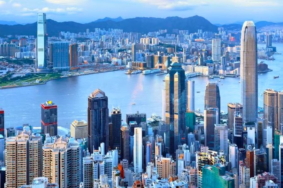 Hong Kong skyline in October