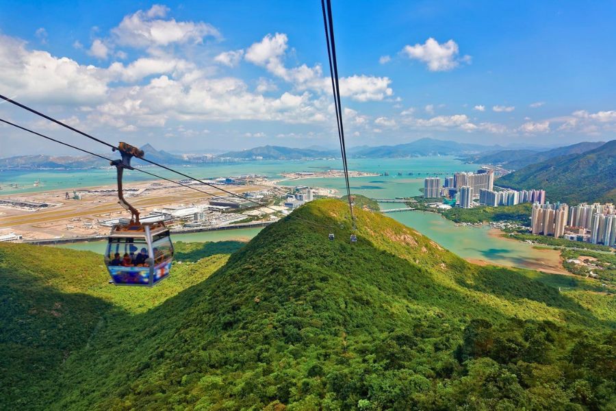 Ngong Ping cable car on Lantau