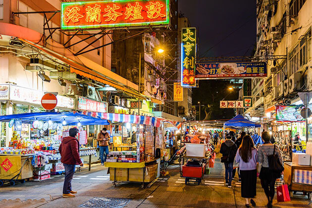 Street Night Market in Hong Kong Shore Excursions