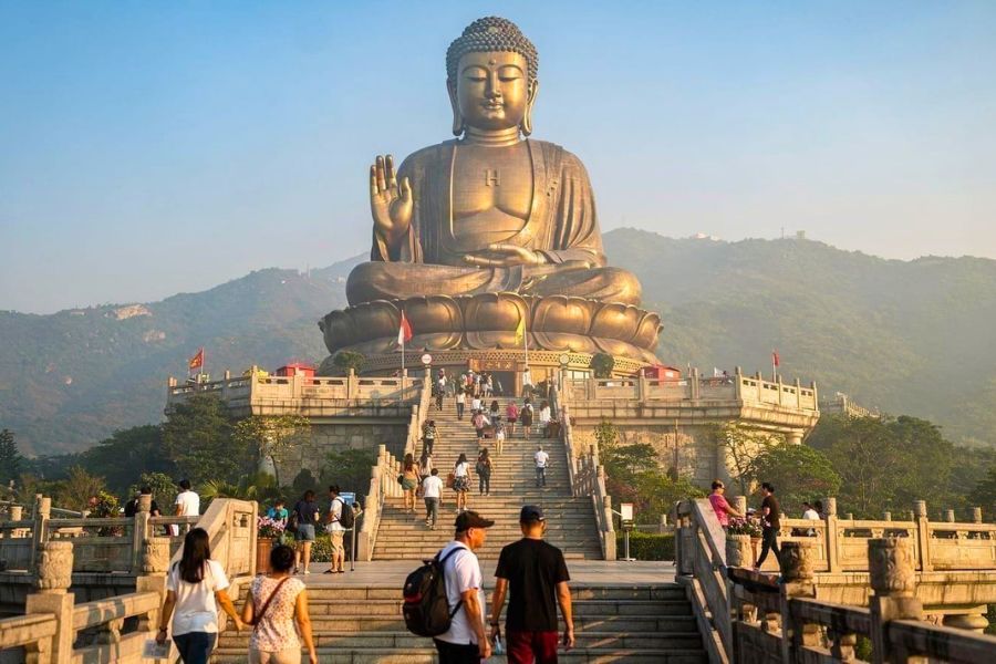 Tian Tan Big Buddha statue on Lantau Island, Hong Kong